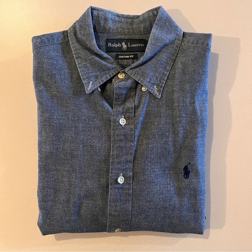 Polo Ralph Lauren Men’s Button Down - Blue Knit